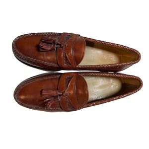 Allen Edmonds Maxfield Loafers Tassel Brown Leather Braided‎ Mens 10 D